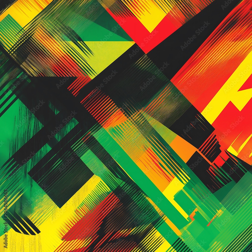 Poster gradient digital background with geometric shapes