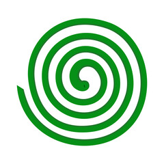 Mosquito coil, a mosquito repellent that has been commonly used by most Indonesians since ancient times, not yet burned. Vector illustration. Isolated on a white background