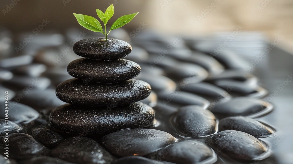 Poster cultivating mindfulness and business goals through reflective practices and calm environments