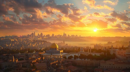 Obraz premium Beautiful Al-Aqsa Mosque in Jerusalem, Palestine.