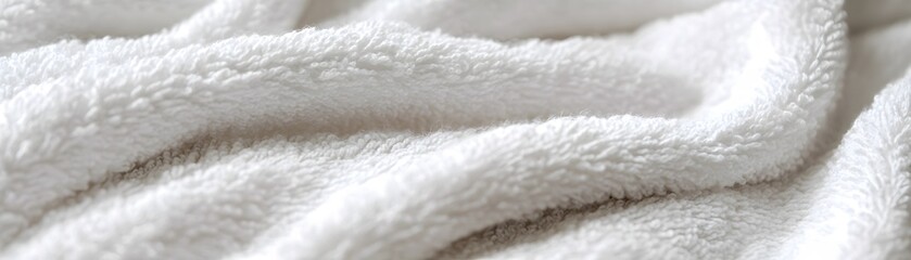 Obraz premium Close-up Texture of a White Fluffy Towel