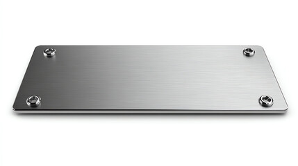 Angled metal plate with mounting points, technical design