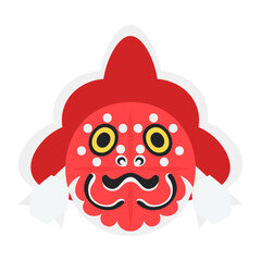 金魚ねぶた（金魚ねぷた）。フラットなベクターイラスト。
Goldfish nebuta. Flat vector illustration.