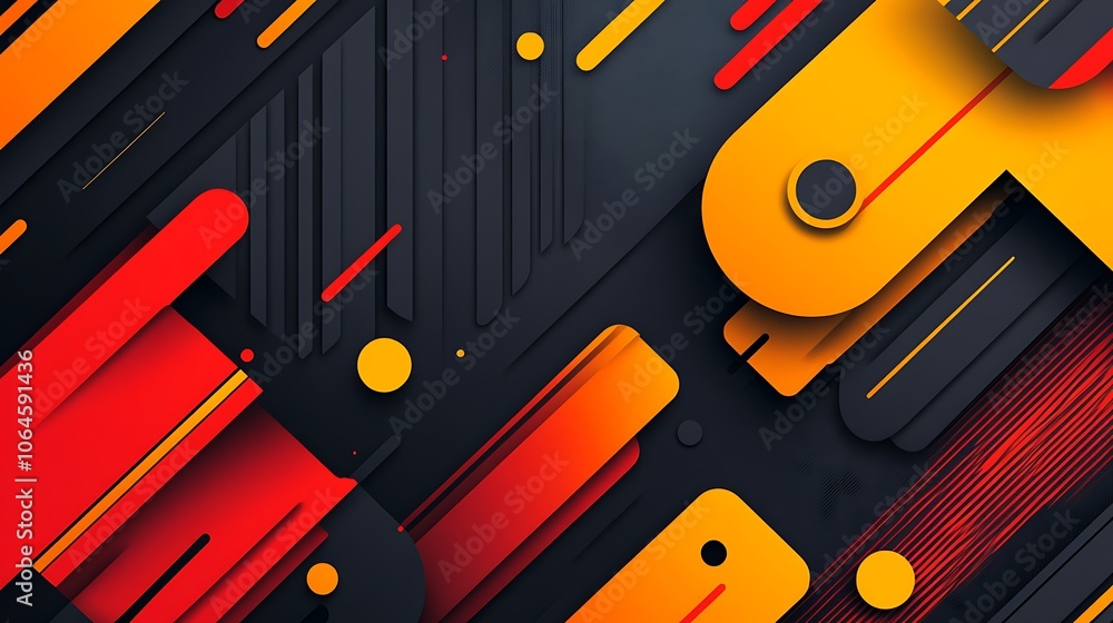 Poster sleek gradient abstract template for websites