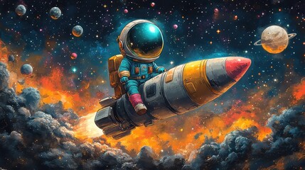 Fototapeta premium Rocket, Generative AI
