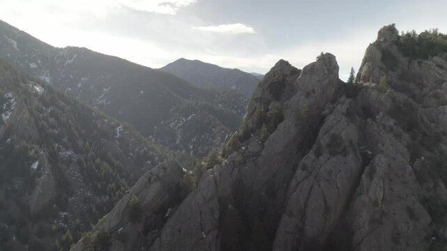 Flying through canyon in the mountains 4k drone footage Dlog 10 Bit ungraded