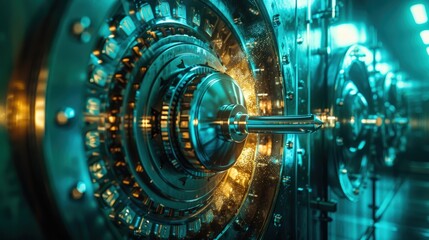 A Tense Moment in Cybersecurity: Hacking into a Bank Vault as Lights Flicker in the Background!