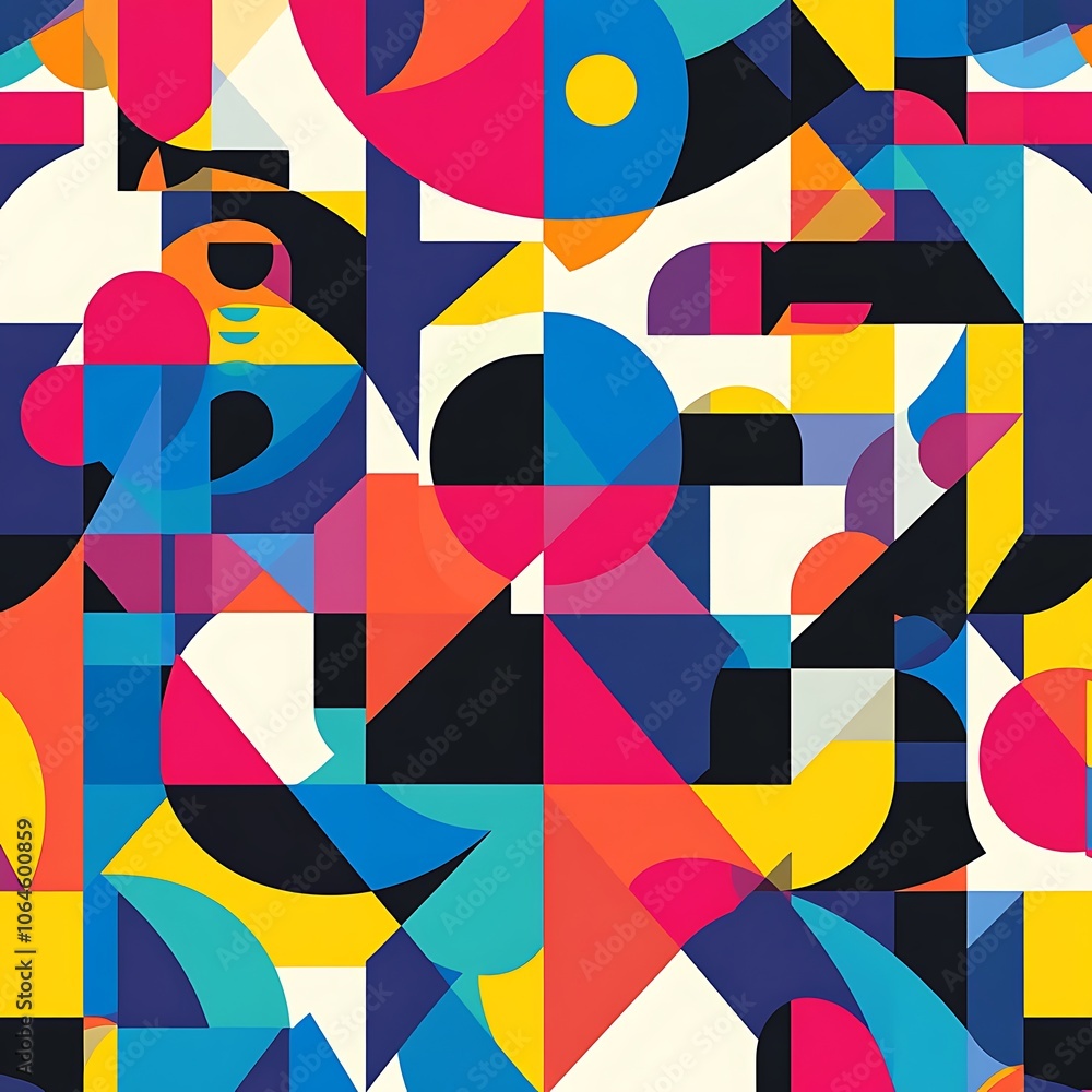 Poster dynamic neon pattern for tech presentations