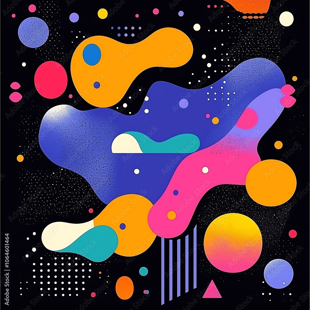 Aufkleber dynamic neon pattern for tech presentations