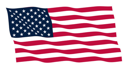 flapping flag of united states of america