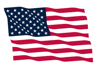 flapping flag of united states of america
