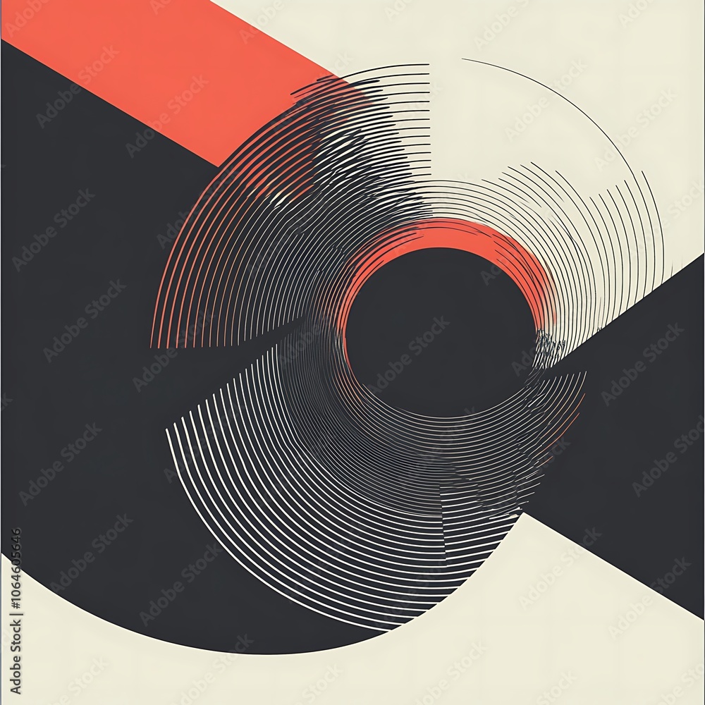 Poster gradient background with geometric layout