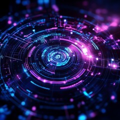Obraz premium Futuristic Technology Concept with Abstract Patterns