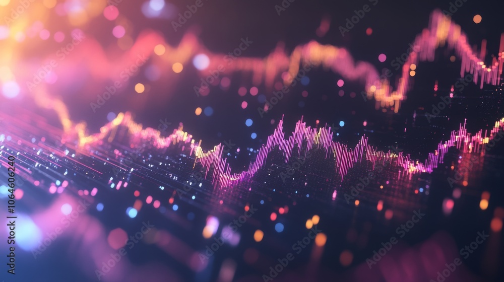 Poster colorful abstract data visualization background
