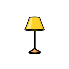 Minimalist Lamp Icon on White Background