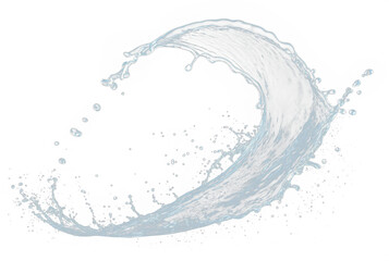 Dynamic High Detailed Water Splash Against on a Transparent Background