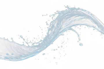 Dynamic High Detailed Water Splash Against on a Transparent Background