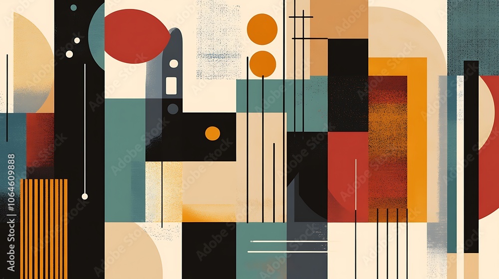 Poster background with squares