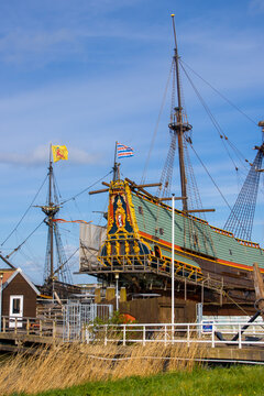 The Batavia was a ship of the Dutch East India Company built in 1628. Located at the Batavia werf in Lelystad, The Netherlands.