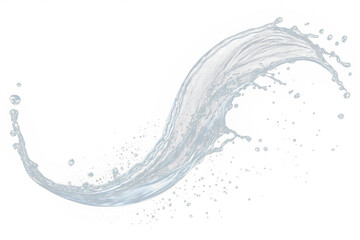 Dynamic High Detailed Water Splash Against on a Transparent Background