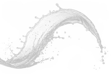 Dynamic High Detailed Water Splash Against on a Transparent Background