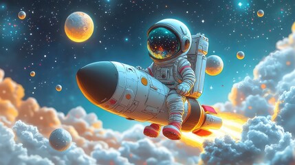 Obraz premium Rocket, Generative AI