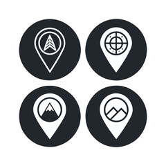 Simple location icon vector free download