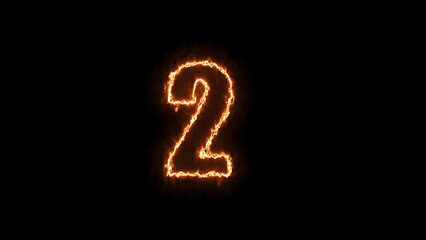 Abstract sports Light out technology and with number, Educational mathematics concept with neon letter, black background. Educational concept