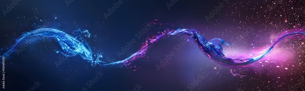 Poster neon symbol loop sign light background 3d line abstract infinite glow digital blue shape concept ico