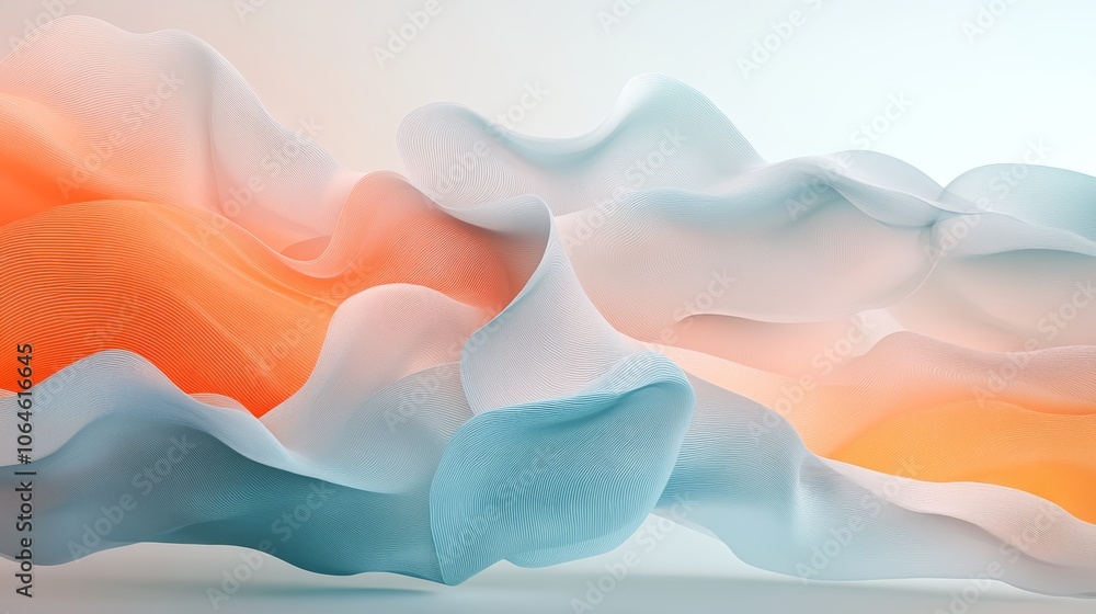Poster dynamic abstract background with flowing wavy lines, a vibrant and modern design for visual projects