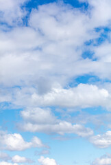 White clouds against a blue sky