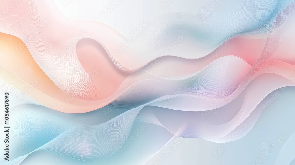 Aufkleber abstract background with flowing smooth lines and gradient waves, dynamic vibrant design for modern 