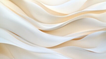Obraz premium Abstract white background with flowing wave pattern, a minimalist and modern design