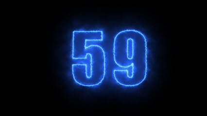 Abstract neon countdown timer number illustration.  neon numbers 1 to 100,  light banner, neon signboard, nightly bright advertising, light