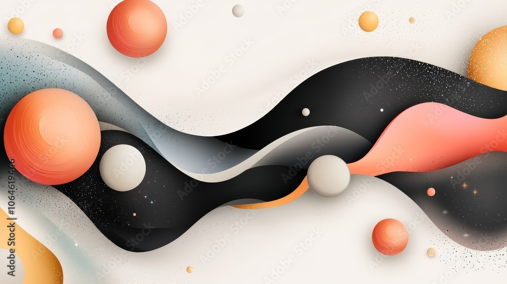 Aufkleber abstract background with colorful shapes, a vibrant and dynamic visual design for modern creative pr