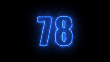 Abstract neon countdown timer number illustration.  neon numbers 1 to 100,  light banner, neon signboard, nightly bright advertising, light