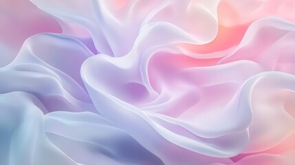 Obraz premium Dreamlike swirl, abstract pink and blue pastel background with a delicate white accent for modern designs