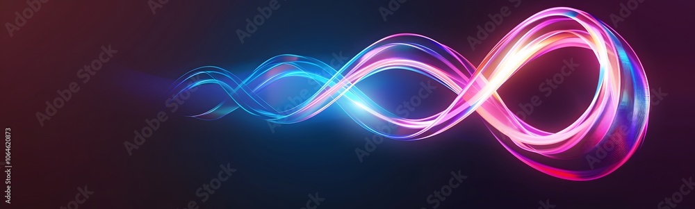 Aufkleber neon symbol loop sign light background 3d line abstract infinite glow digital blue shape concept ico