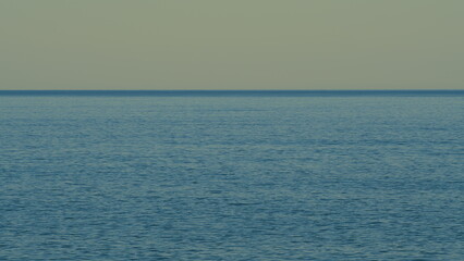 Clean Ocean Ripples And Waves. Calm Sea Waves Surface At Day.