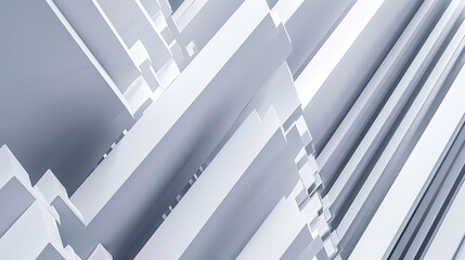 Obraz premium Grey White Line Building Structure 3D Background - a modern and architectural visual. The grey and white lines create a striking and structured atmosphere.