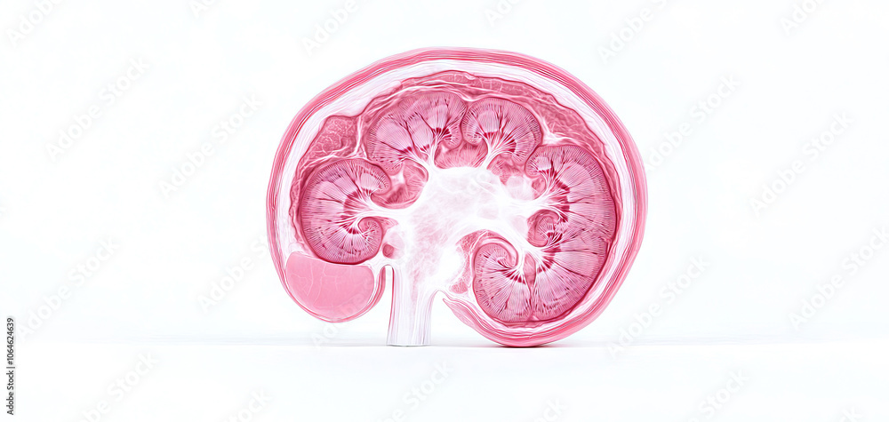 Poster a vibrant cross-section of brain tissue, showcasing intricate structures, highlighting neurological 