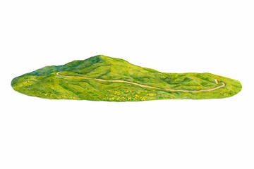 Scenic Mountain Landscape with Winding Trail