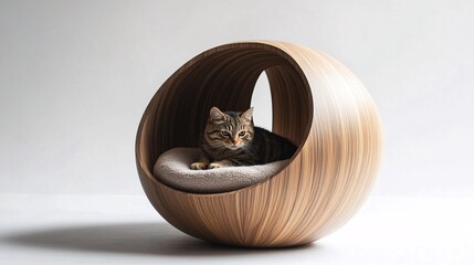 Cozy Compact Cat House with Soft Removable Cushion