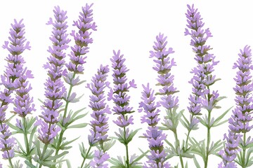 Obraz premium Lavender Fields in Full Bloom with Soothing Purple Hues