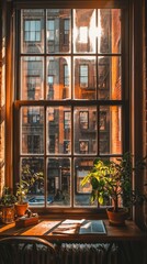 Cozy Loft Apartment with Tall Windows Overlooking Street