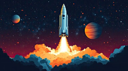 Fototapeta premium Rocket, Generative AI