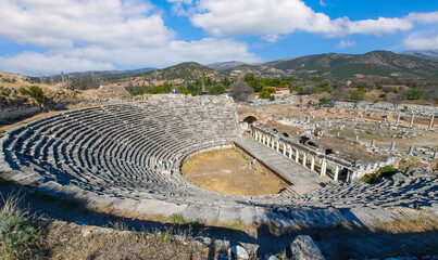 The ruins of Aphrodisias Ancient city (Afrodisias) in Turkey. The old city was named after...