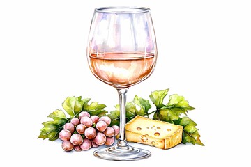 Cozy Evening With Wine, Cheese, and Grapes