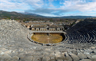 The ruins of Aphrodisias Ancient city (Afrodisias) in Turkey. The old city was named after...