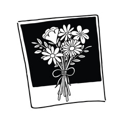 flower book cup silhouette black vector